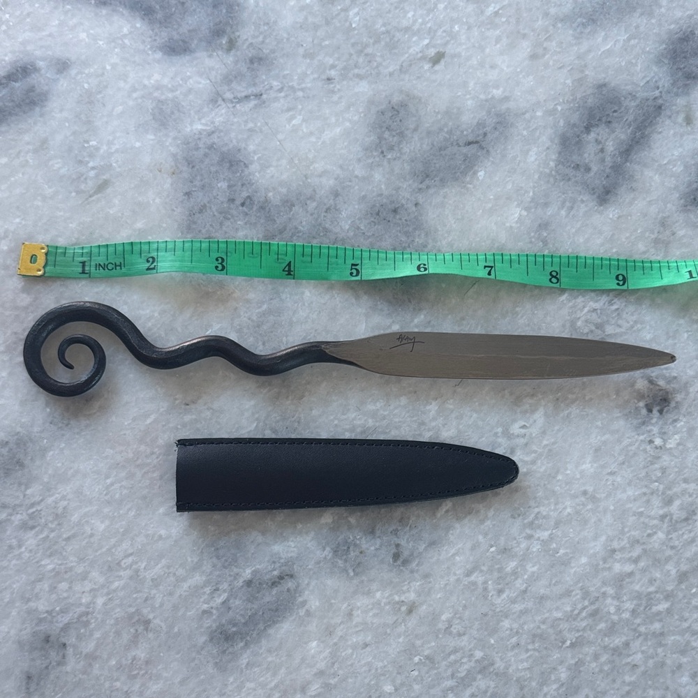 Michael Aram Black and Silver Swirl Letter Opener - Picture 2 of 2